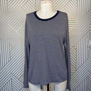 Marine‎ Layer Navy Blue Stripe LongSleeve Tee Shirt